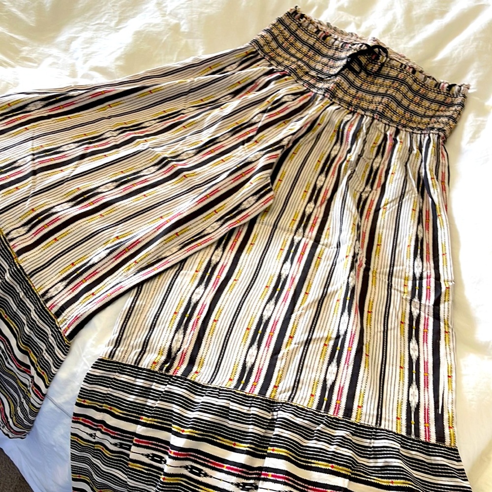 Extra wide leg Anthro pant with drawstring